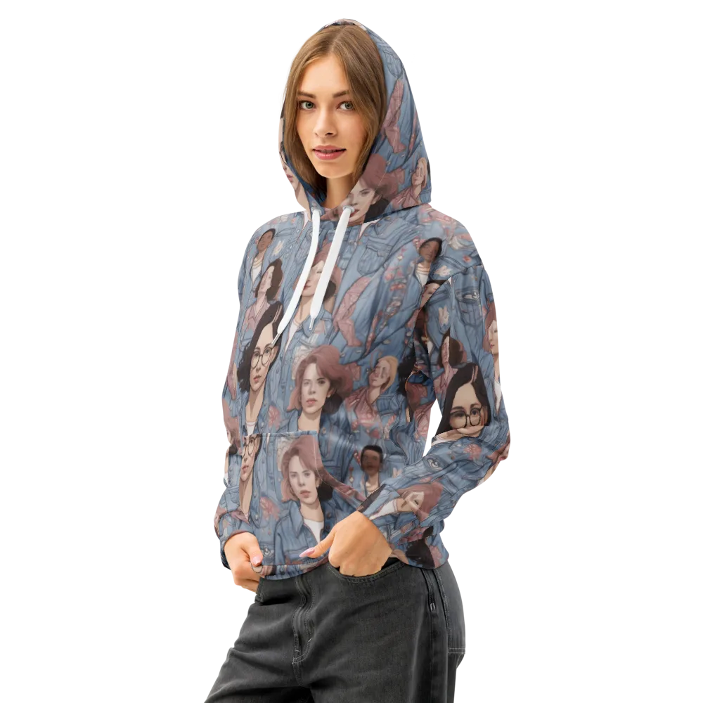 Denim Chorus on Cotton Hoodie — Left Front