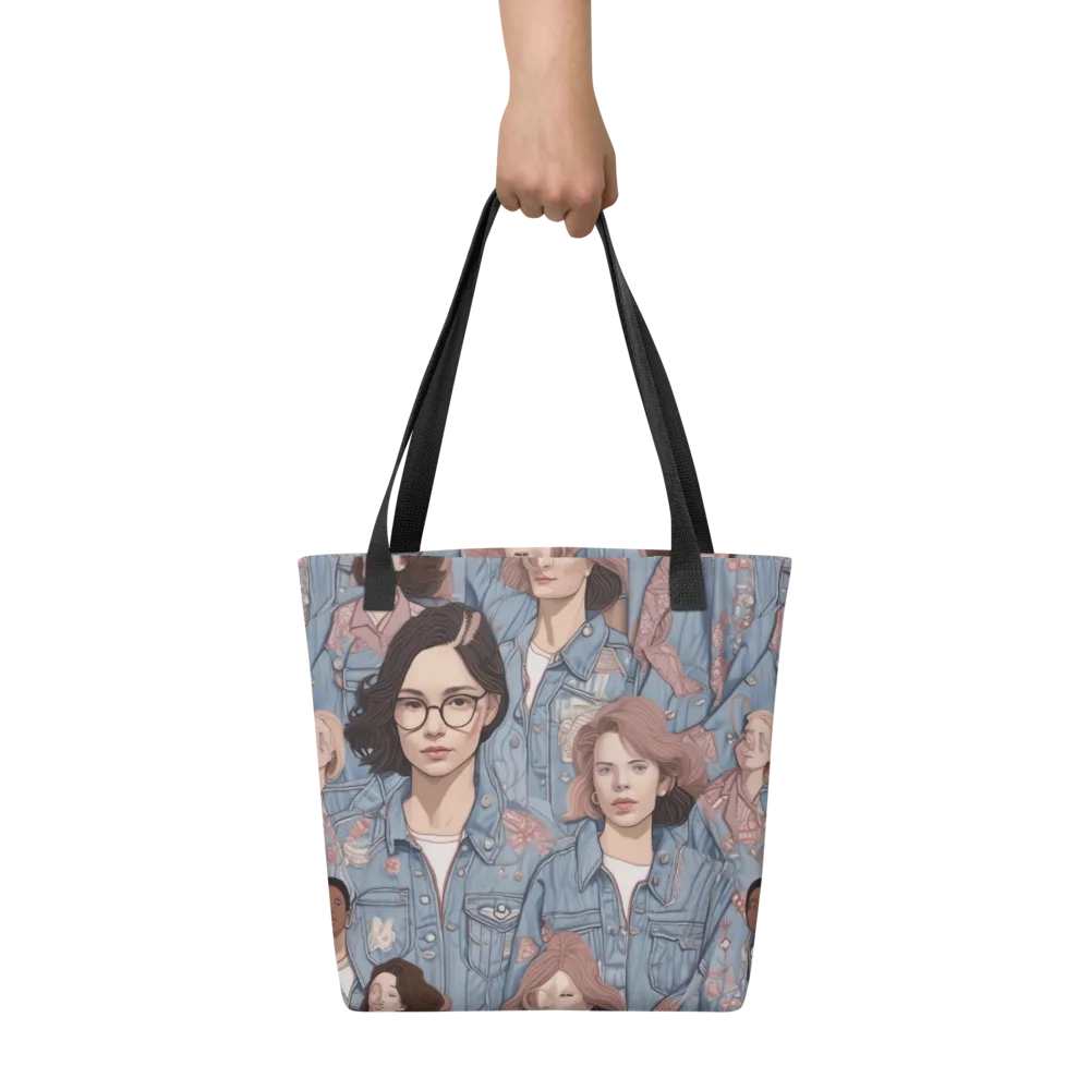 Denim Chorus on Tote Bag — Front