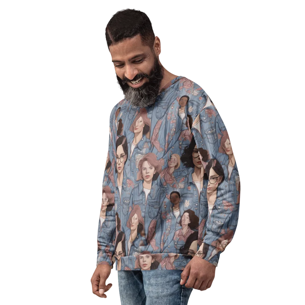 Denim Chorus on Sweatshirt — Left Front