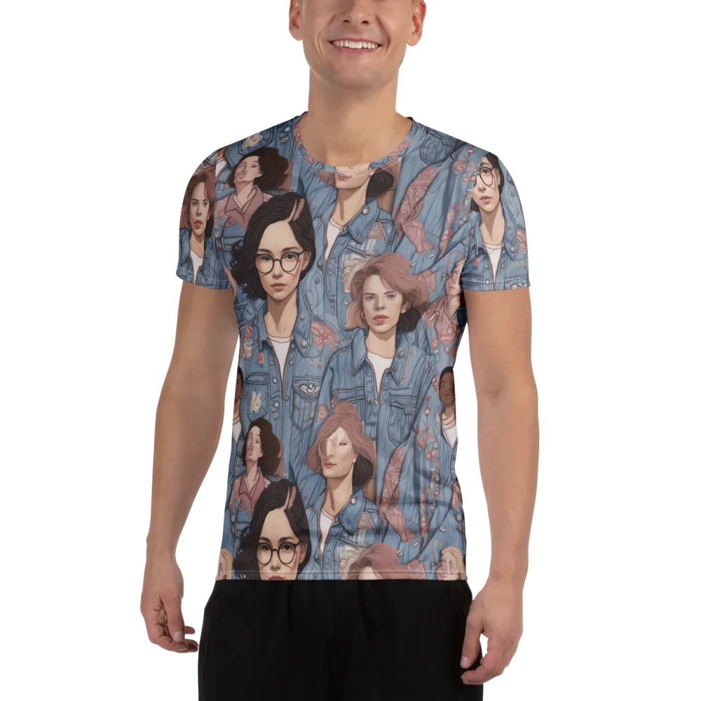 Denim Chorus on Men's Athletic T-Shirt — Front