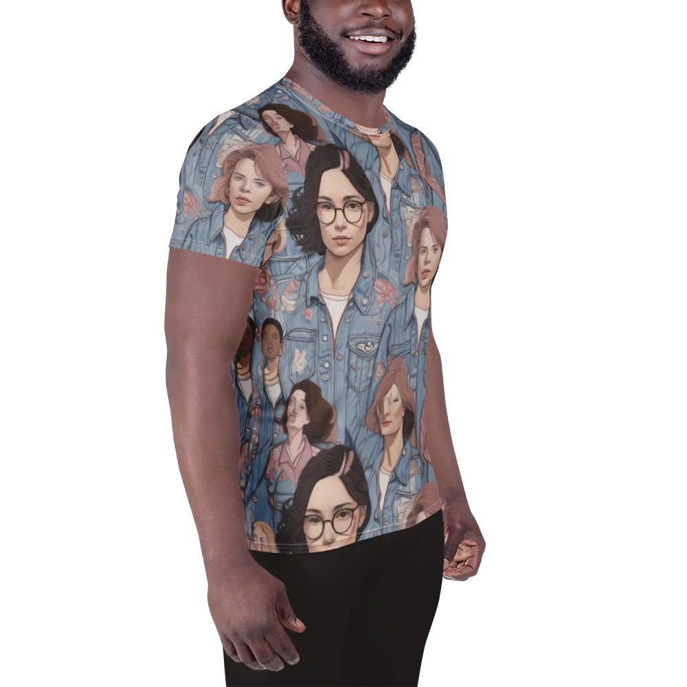 Denim Chorus on Men's Athletic T-Shirt — Right