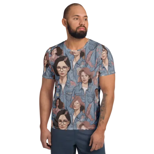 Denim Chorus on a Men's Athletic T-Shirt
