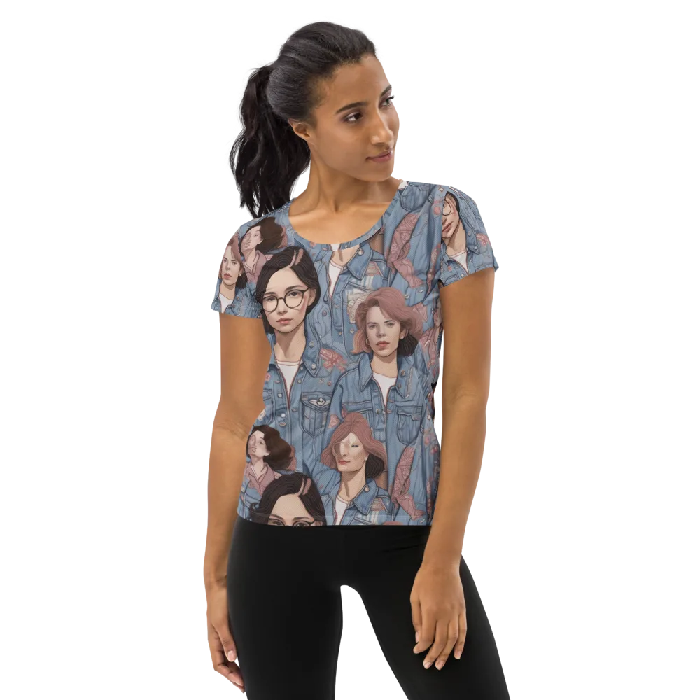 Denim Chorus on Women's Athletic T-Shirt — Front