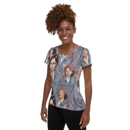 Denim Chorus on a Women's Athletic T-Shirt