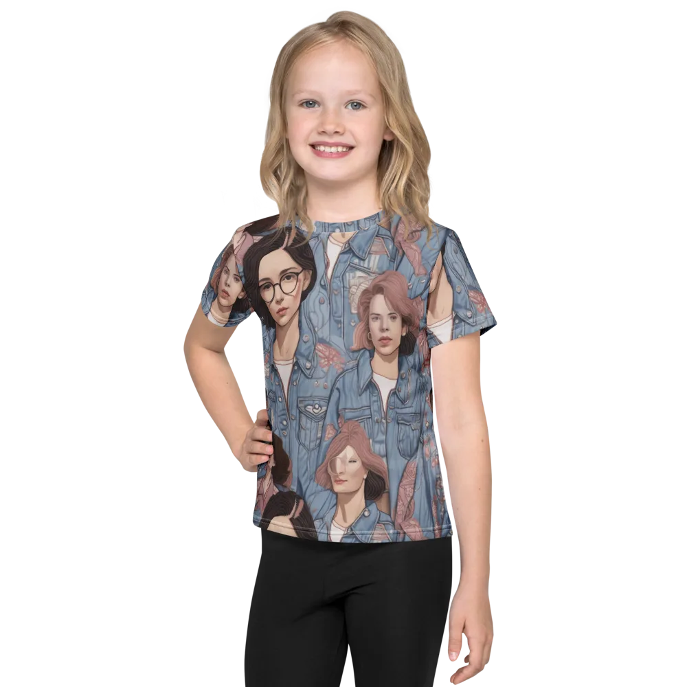 Denim Chorus on Kids Crew Neck T-Shirt — Front
