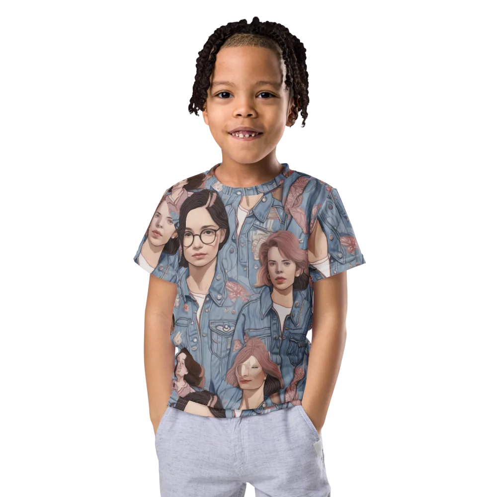 Denim Chorus on Kids Crew Neck T-Shirt — Front