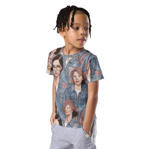 Denim Chorus on a Kids Crew Neck T-Shirt