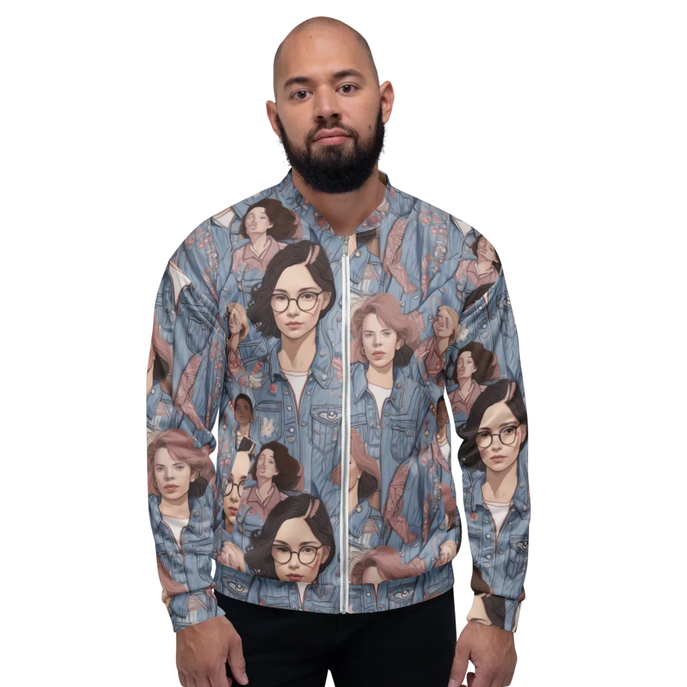 Denim Chorus on Bomber Jacket — Front