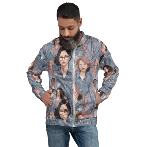 Denim Chorus on a Bomber Jacket