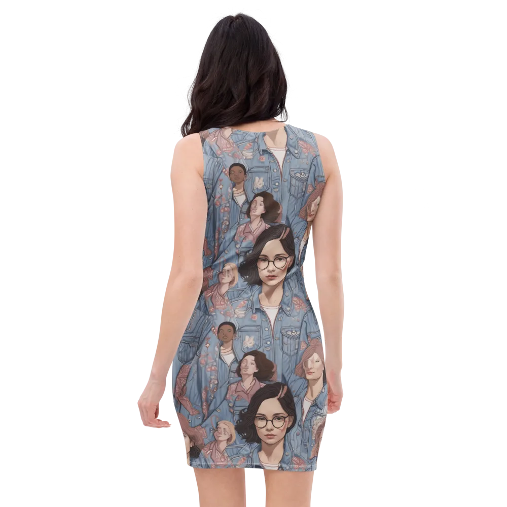 Denim Chorus on Bodycon Dress — Back