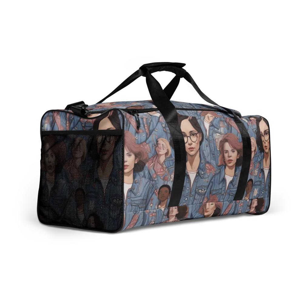 Denim Chorus on Duffle Bag — Right Front