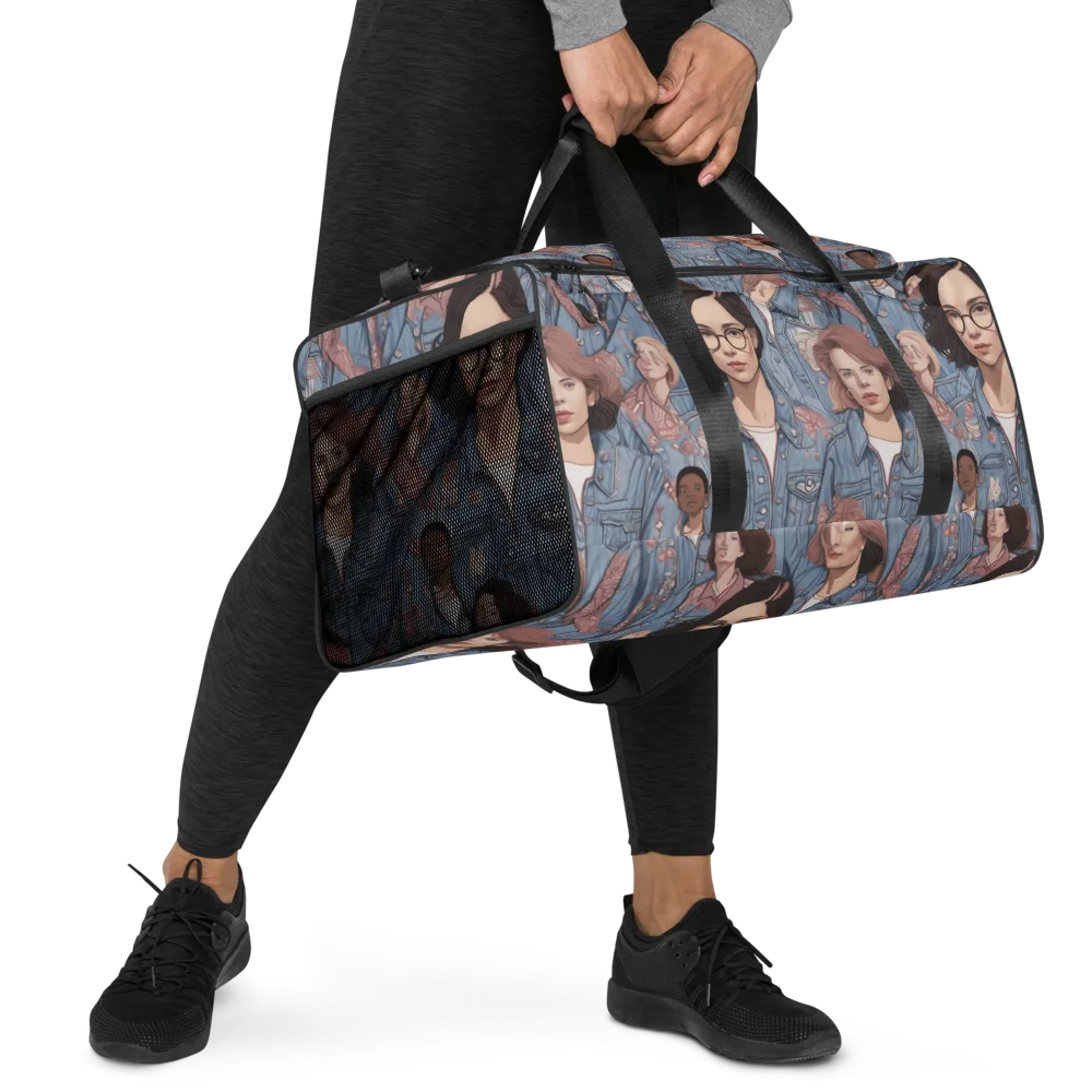 Denim Chorus on Duffle Bag — Right Front