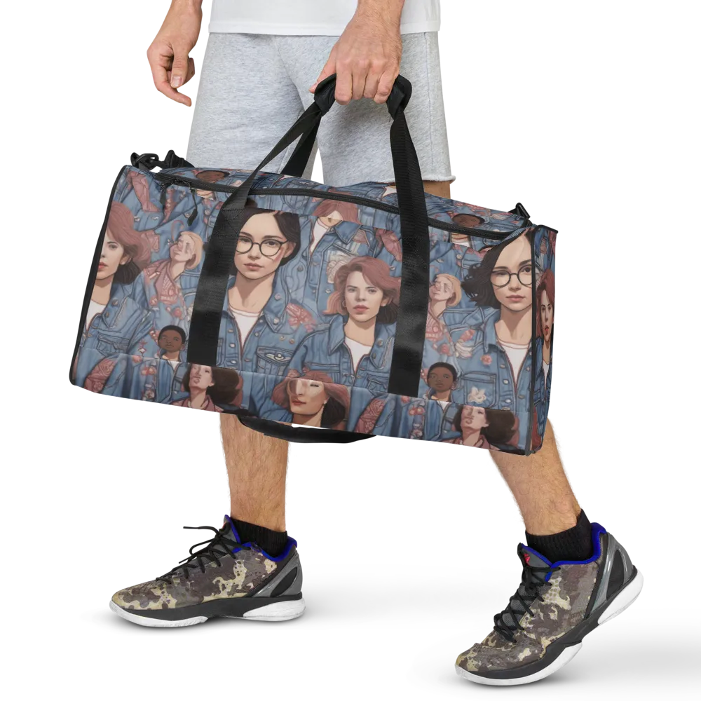 Denim Chorus on Duffle Bag — Front