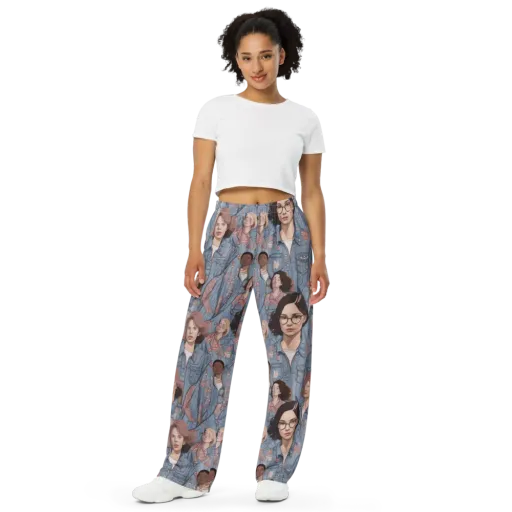 Denim Chorus on a Wide-Leg Pants