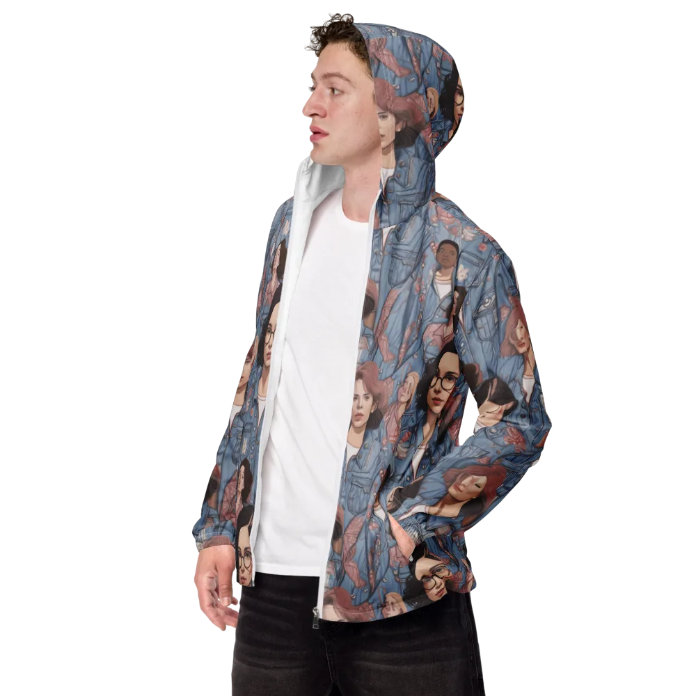 Denim Chorus on Men's Windbreaker — Left Front