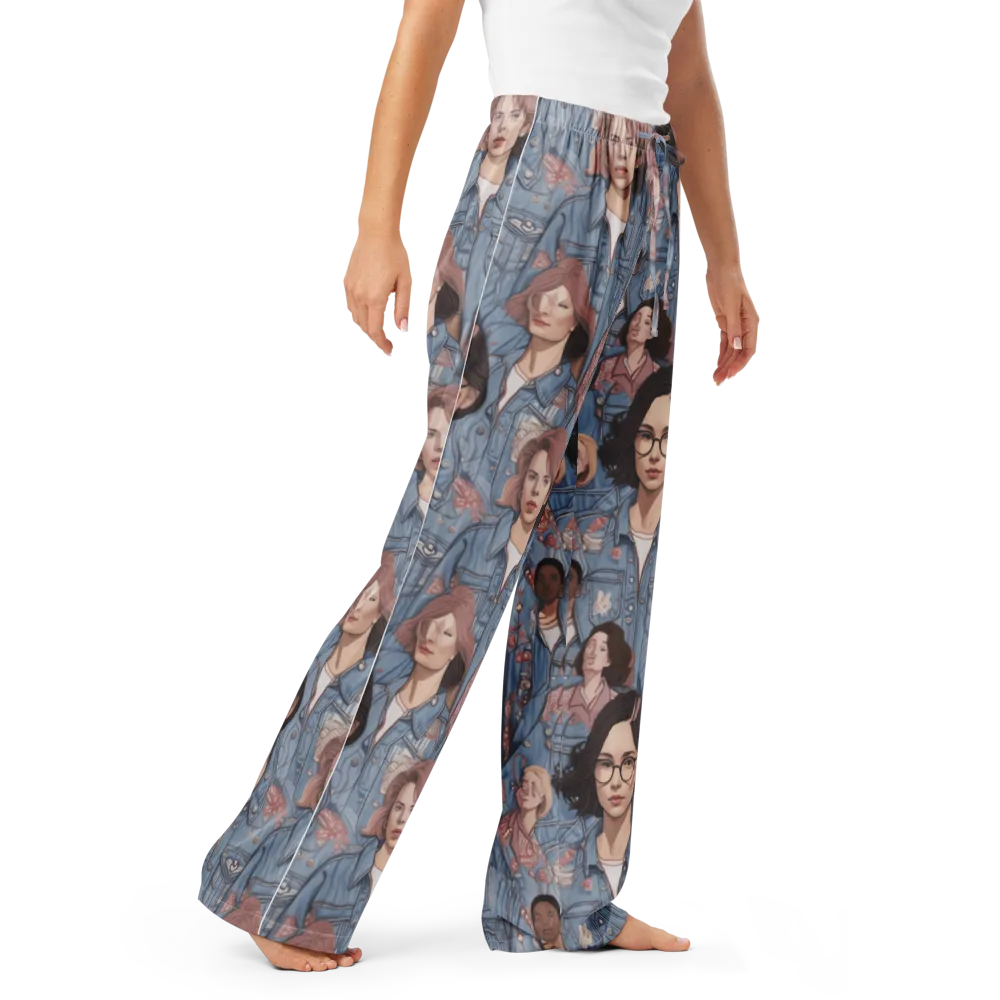 Denim Chorus on Women's Pajama Pants — Right Front