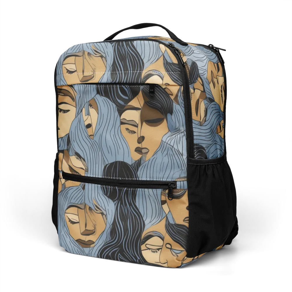 Blue Hour Faces on Utility Backpack — Left Front