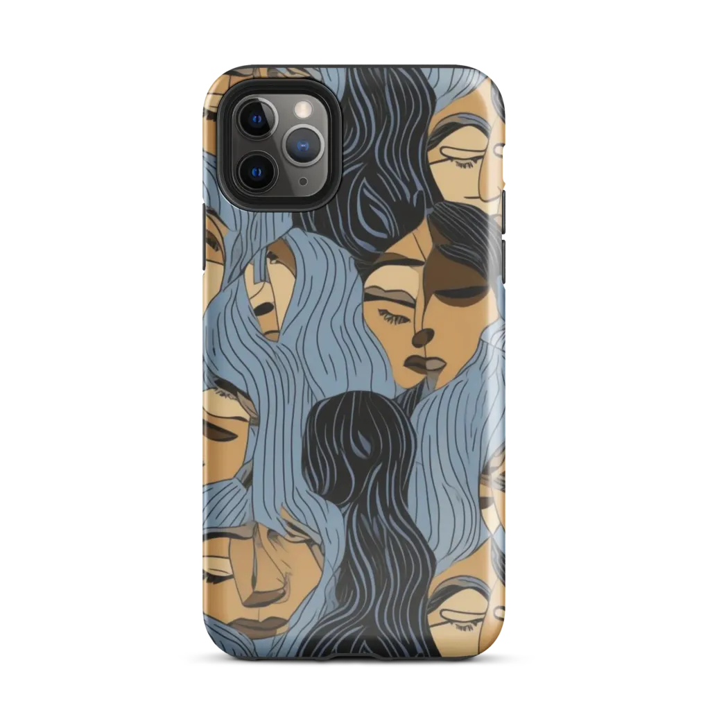 Blue Hour Faces on Tough Case for iPhone® — Front