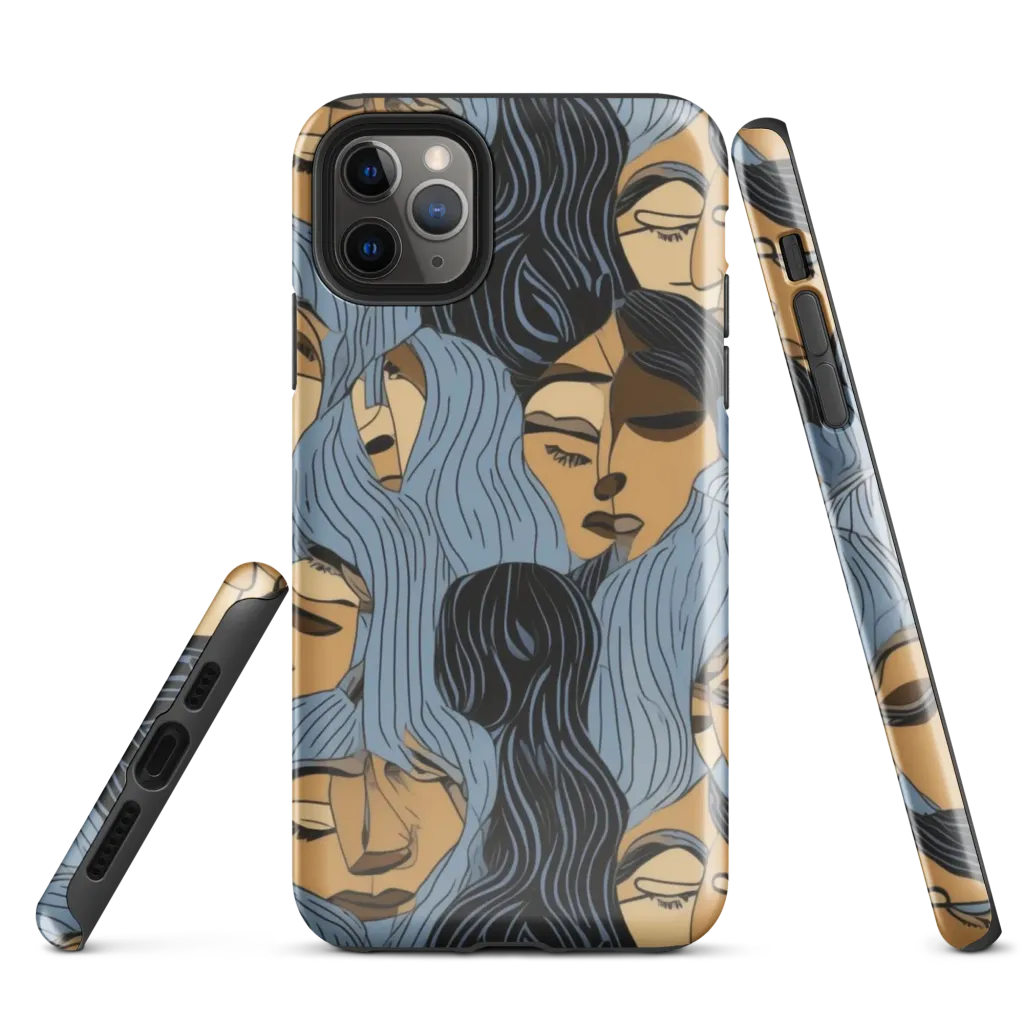 Blue Hour Faces on Tough Case for iPhone® — Front