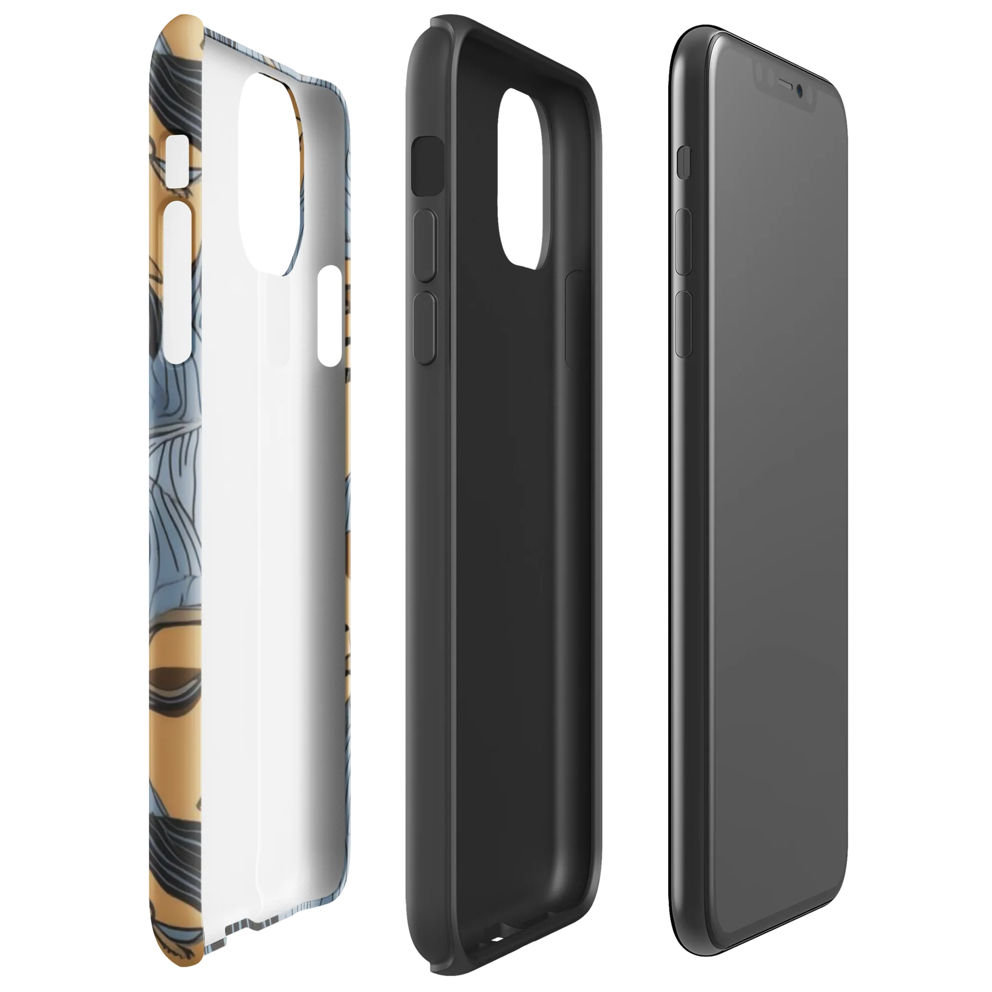 Blue Hour Faces on Tough Case for iPhone® — Right