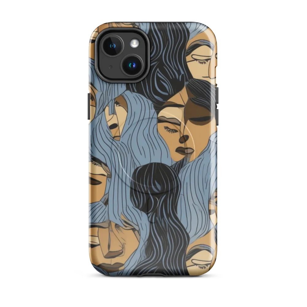 Blue Hour Faces on MagSafe Tough Case for iPhone® — Front
