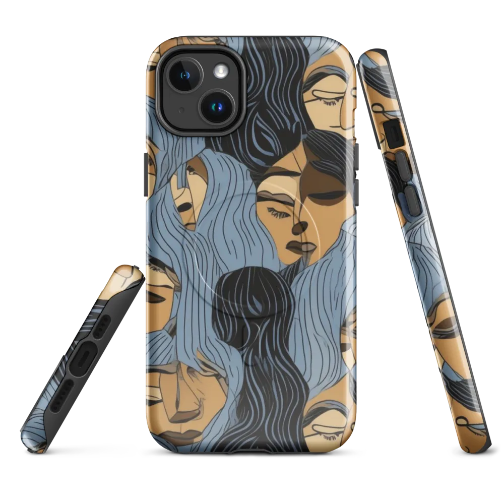 Blue Hour Faces on MagSafe Tough Case for iPhone® — Front