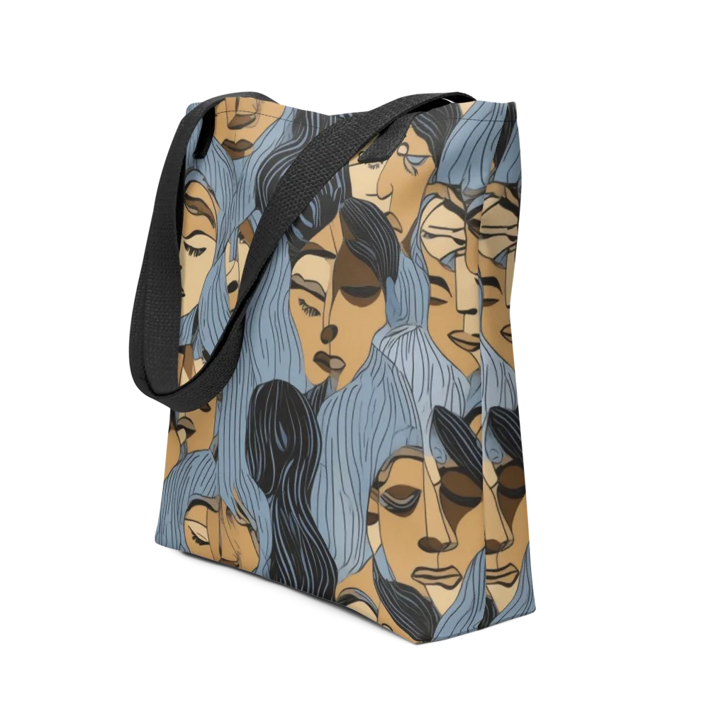 Blue Hour Faces on Tote Bag — Front