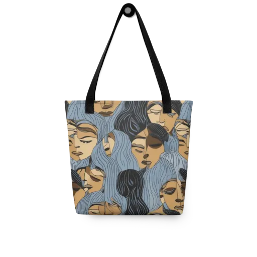 Blue Hour Faces on a Tote Bag