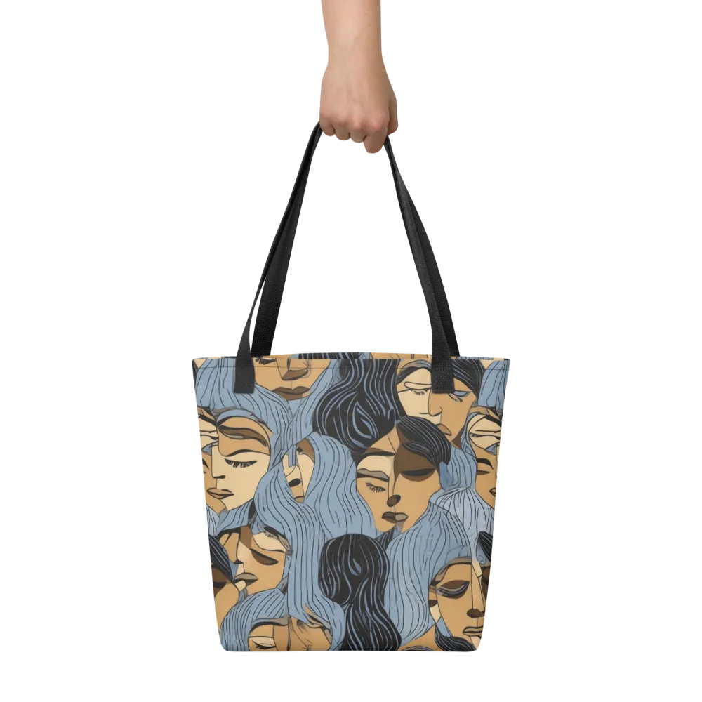 Blue Hour Faces on Tote Bag — Front