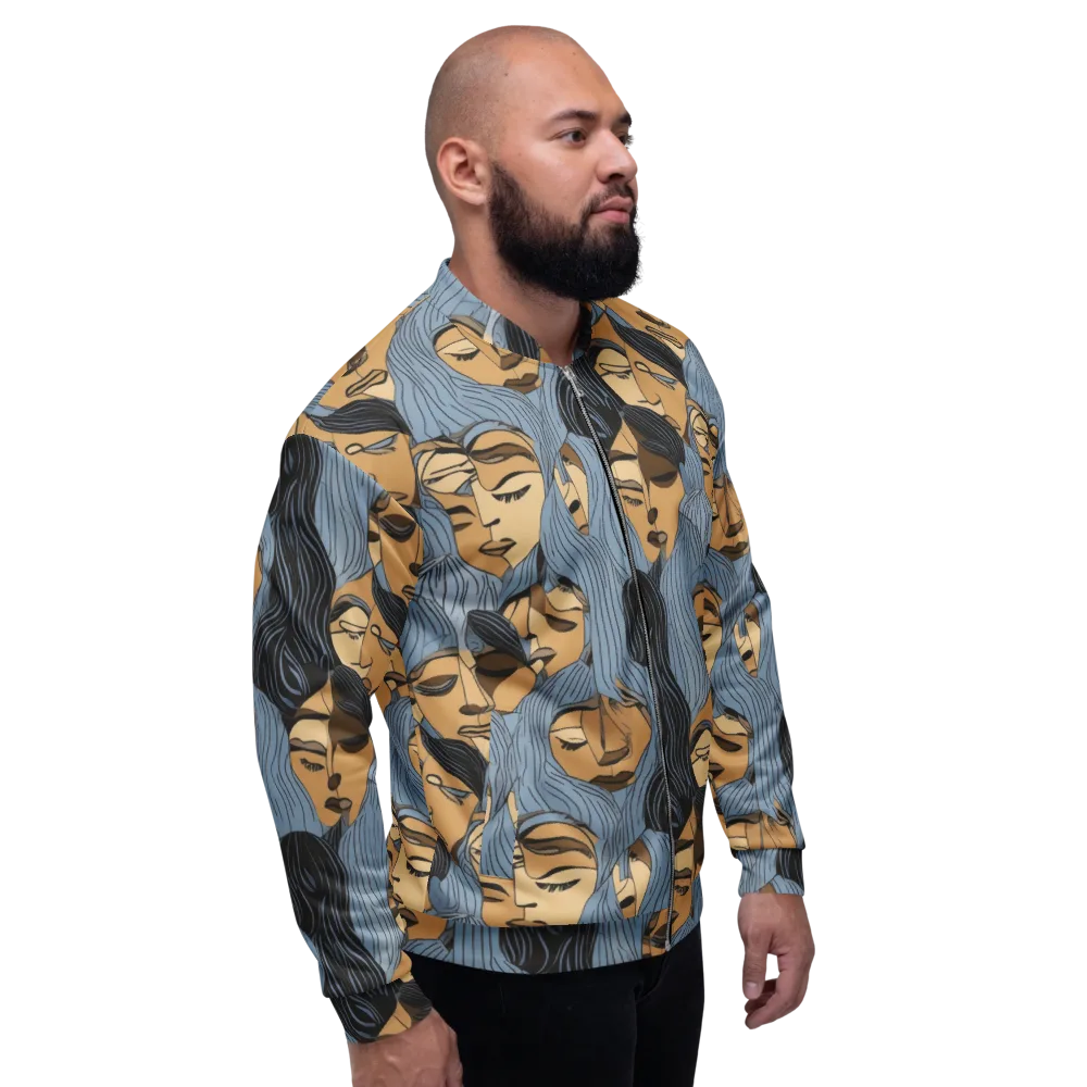 Blue Hour Faces on Bomber Jacket — Right