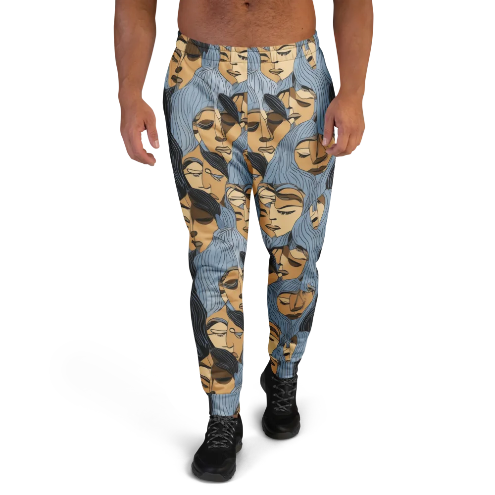 Blue Hour Faces on Men's Joggers — Front