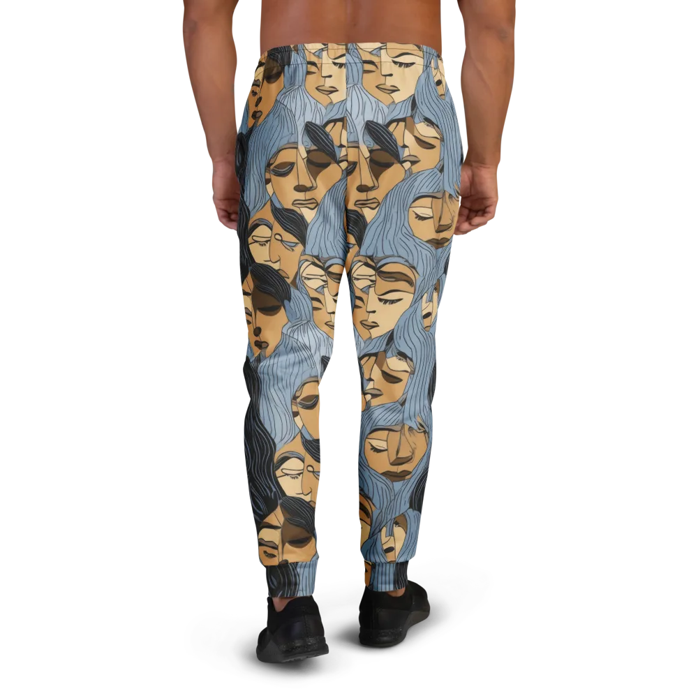 Blue Hour Faces on Men's Joggers — Back