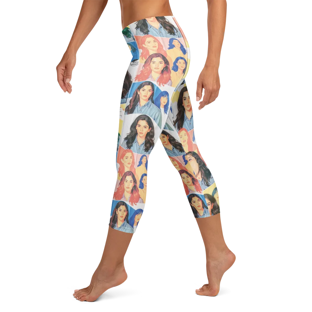 Denim Dreamgirls on Capri Leggings — Left