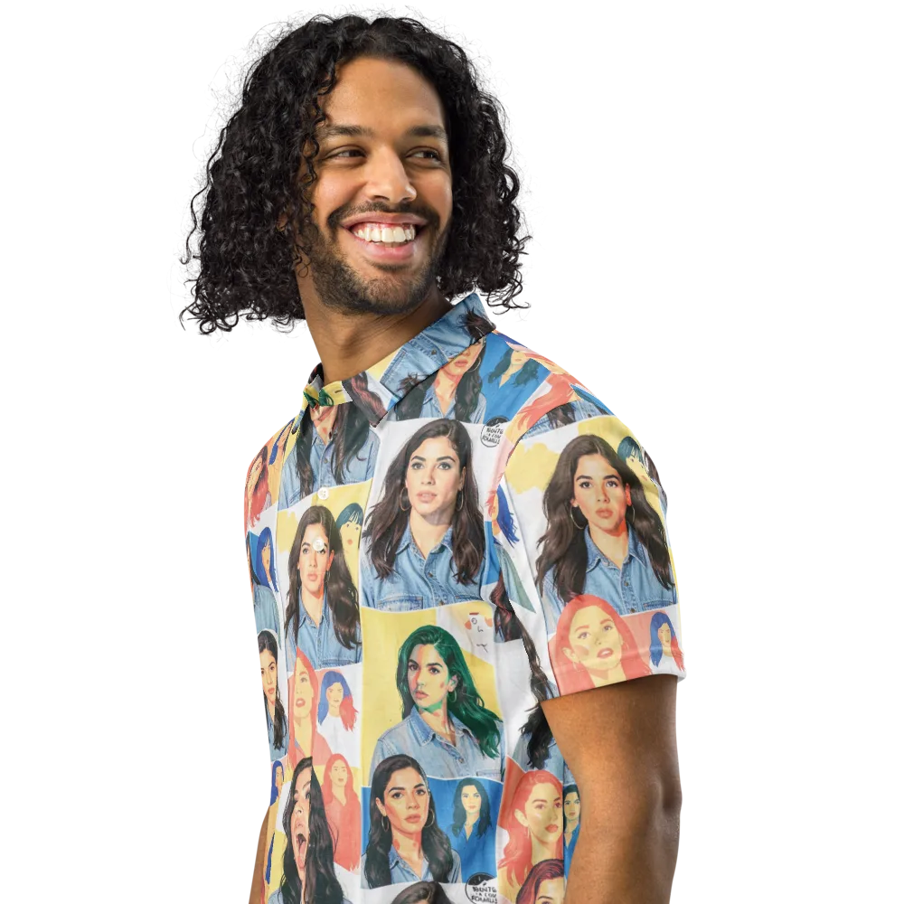 Denim Dreamgirls on Men's Slim Fit Polo Shirt — Left Front