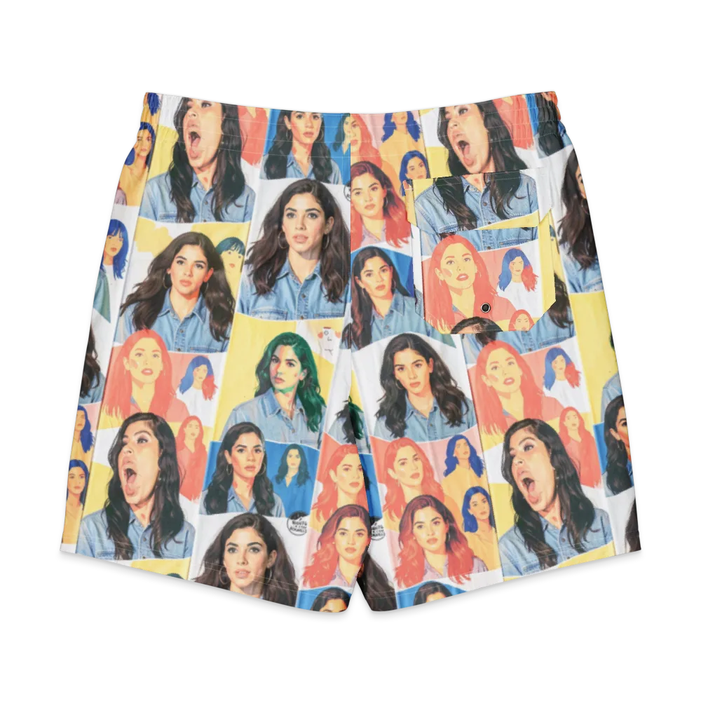 Denim Dreamgirls on Men's Board Shorts — Back