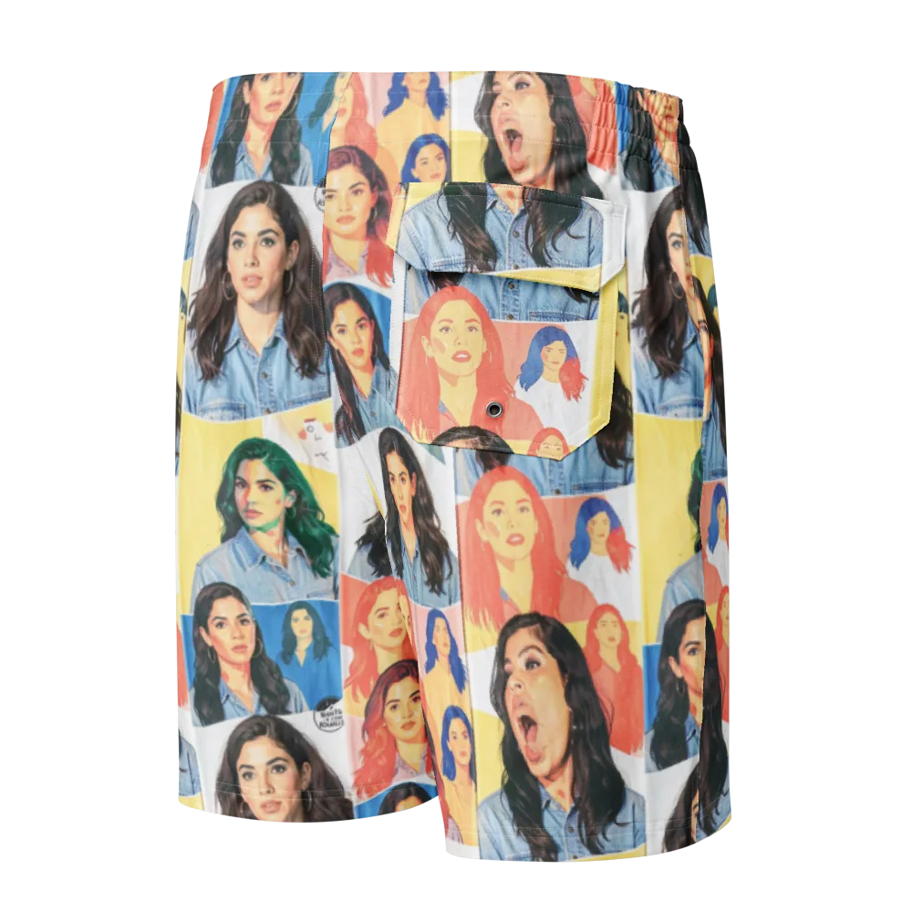 Denim Dreamgirls on Men's Board Shorts — Back