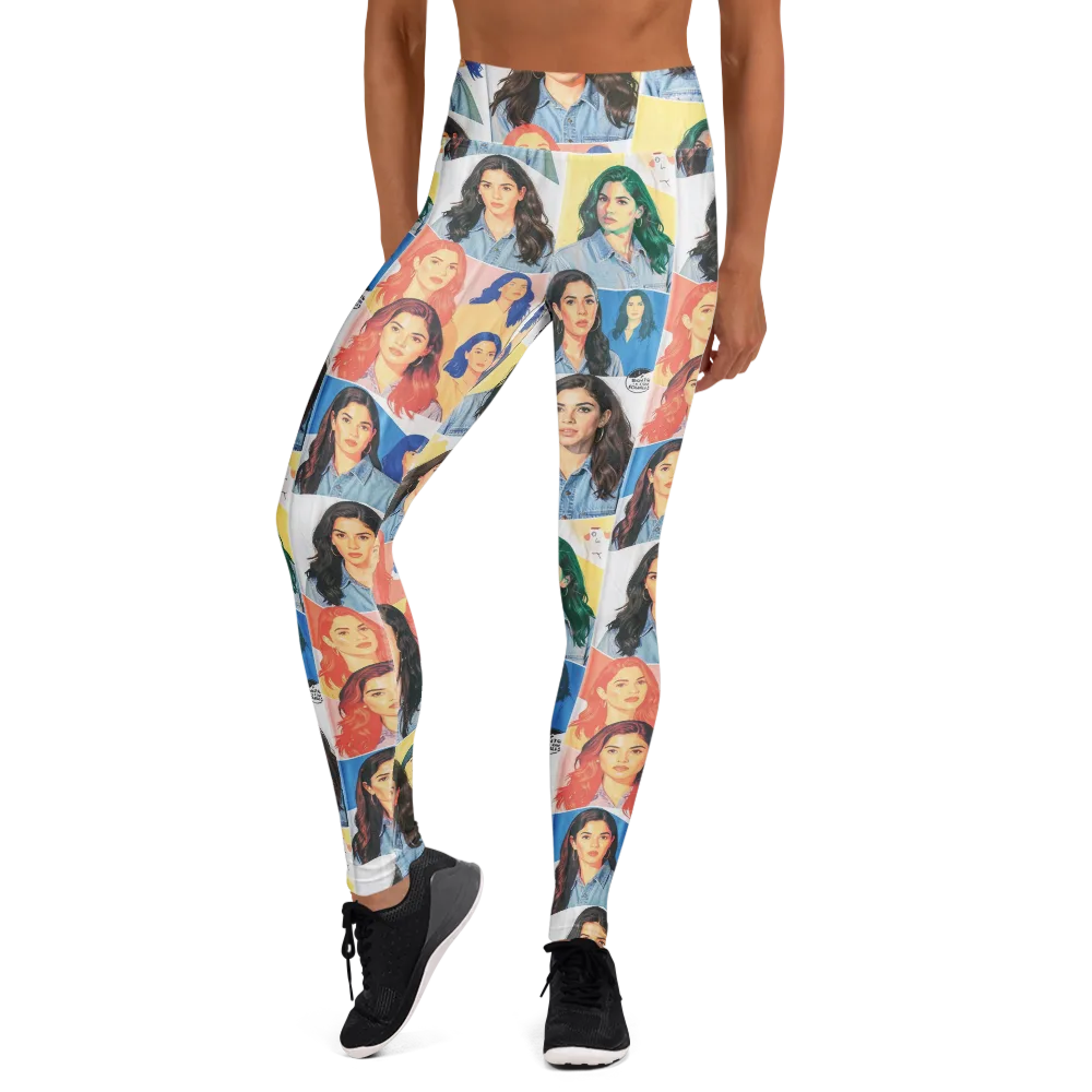 Denim Dreamgirls on Yoga Leggings — Front