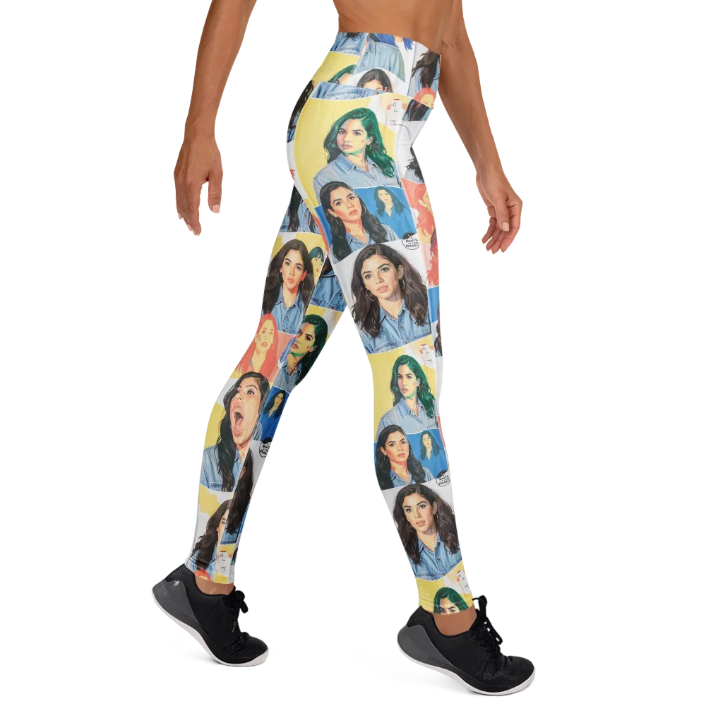Denim Dreamgirls on Yoga Leggings — Right