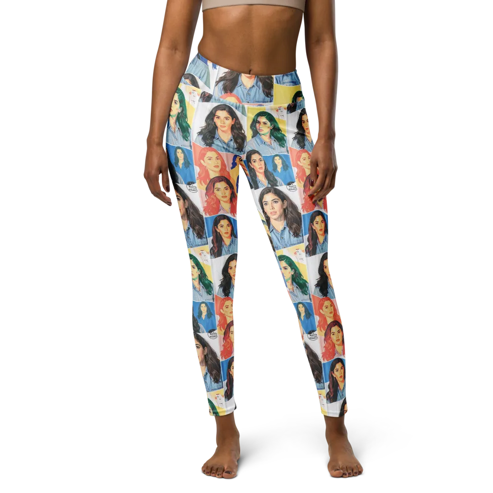 Denim Dreamgirls on Yoga Leggings — Front