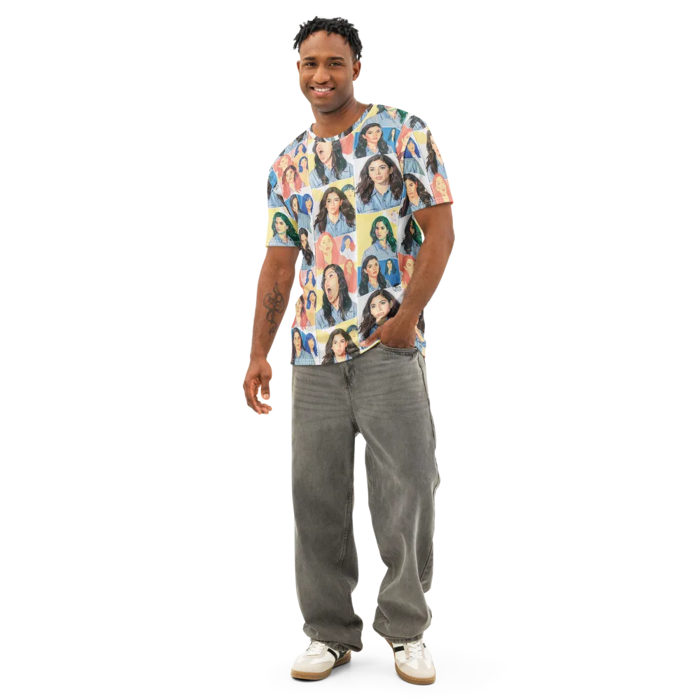 Denim Dreamgirls on Men's Cotton Crew Neck T-Shirt — Front