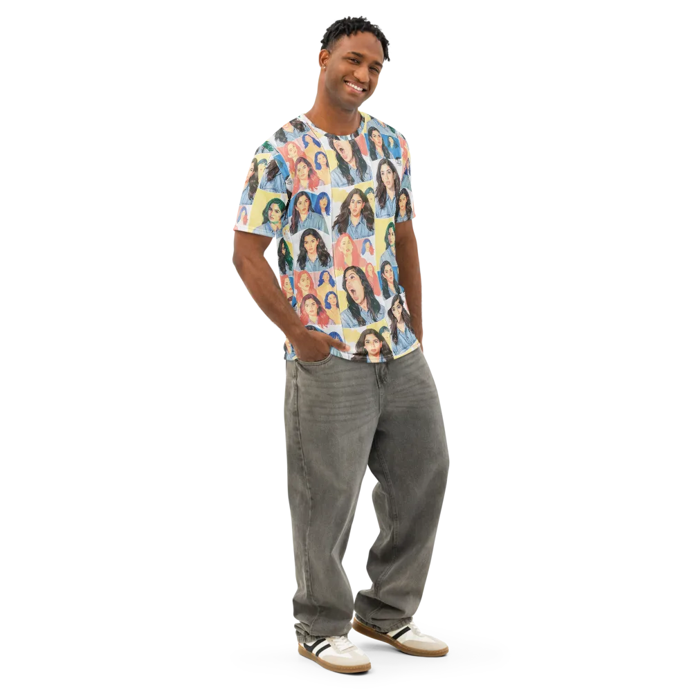 Denim Dreamgirls on Men's Cotton Crew Neck T-Shirt — Right Front