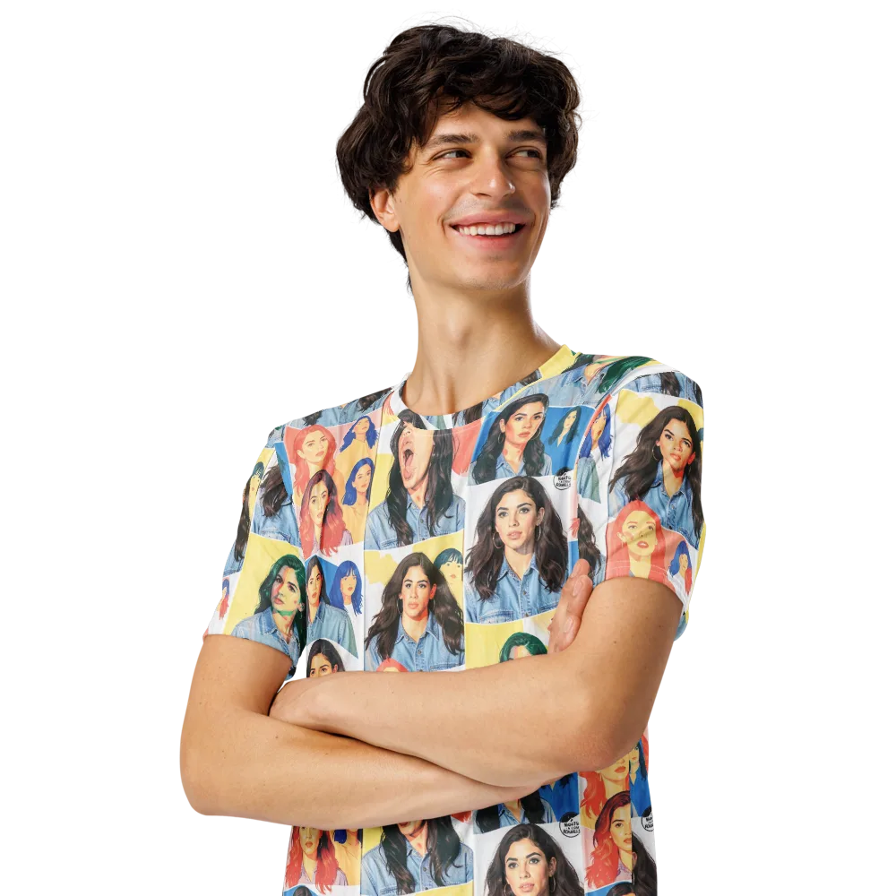 Denim Dreamgirls on Men's Crew Neck T-Shirt — Left Front