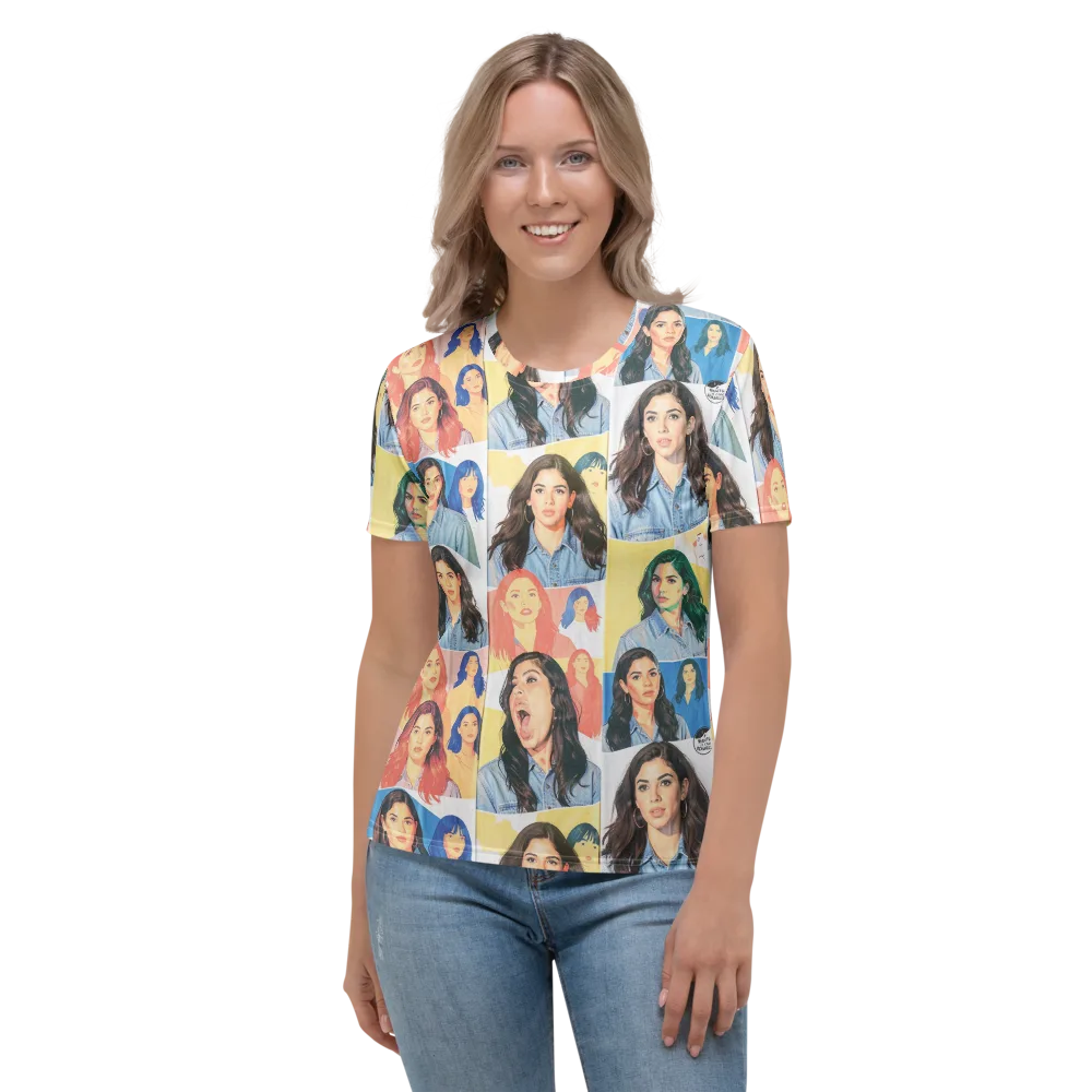 Denim Dreamgirls on Women's Crew Neck T-Shirt — Front