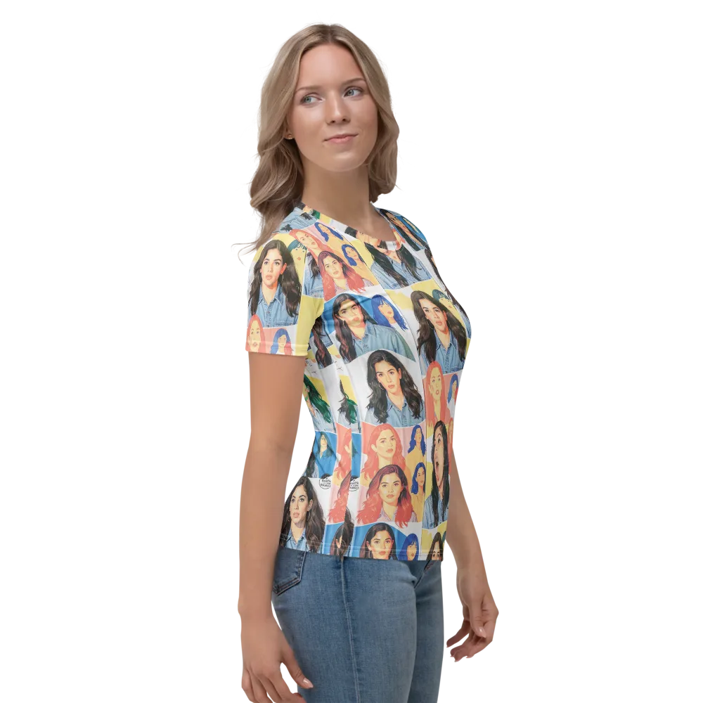 Denim Dreamgirls on Women's Crew Neck T-Shirt — Right
