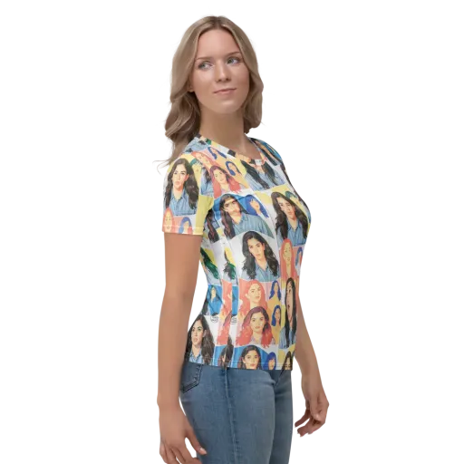 Denim Dreamgirls on a Women's Crew Neck T-Shirt
