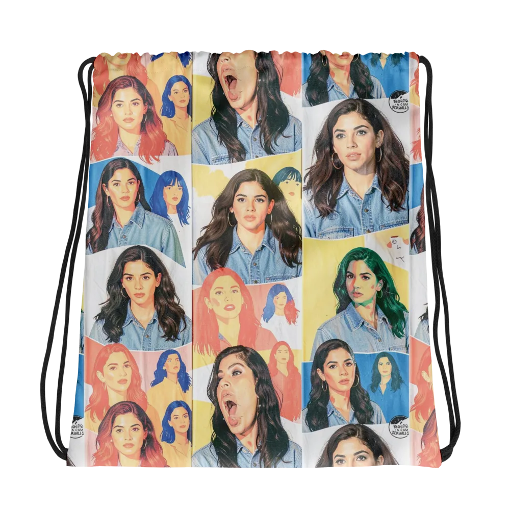 Denim Dreamgirls on Drawstring Bag — Photo