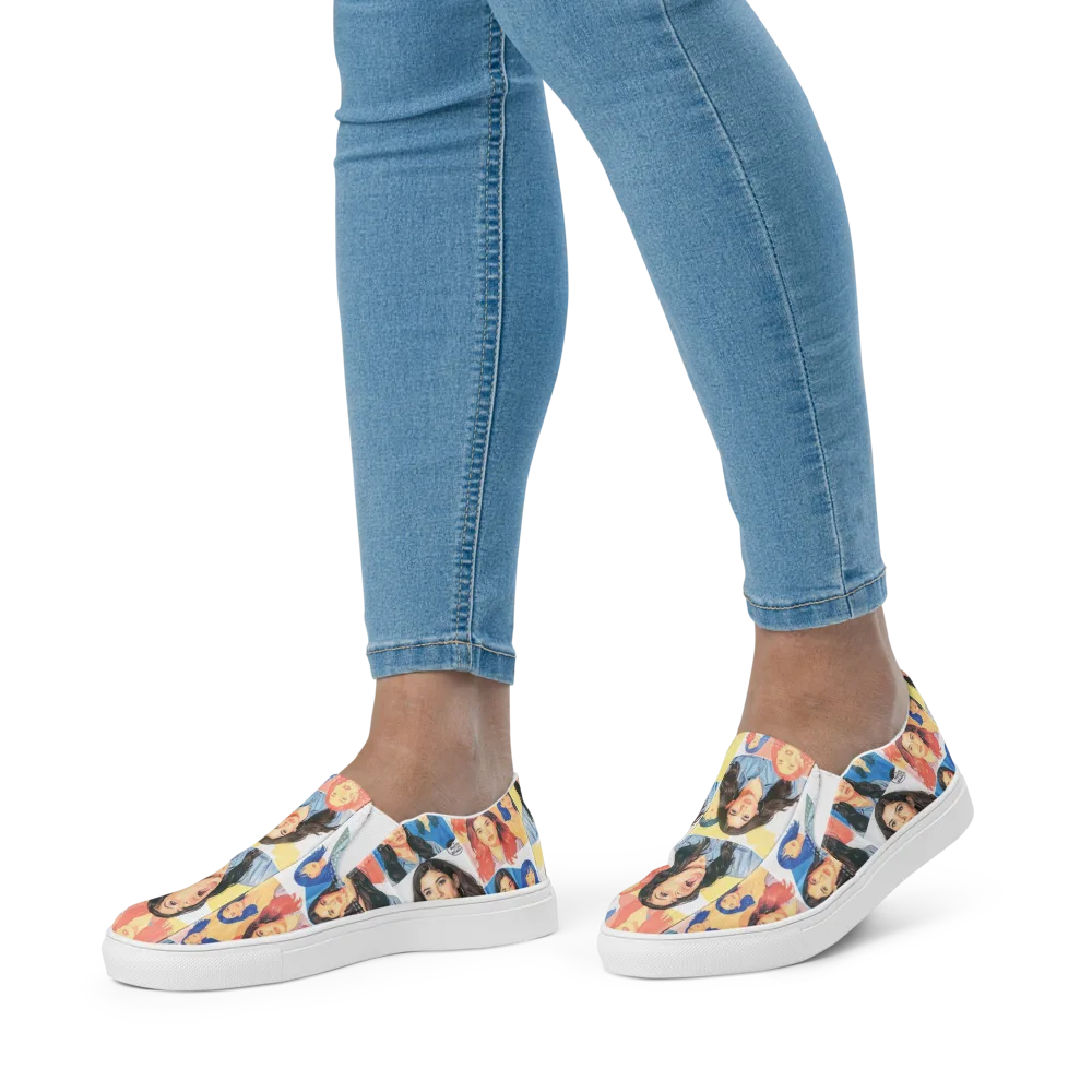 Denim Dreamgirls on Women's Slip-On Canvas Shoes — Front
