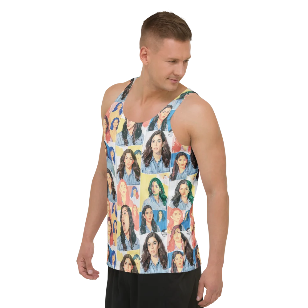 Denim Dreamgirls on Men's Tank Top — Left Front