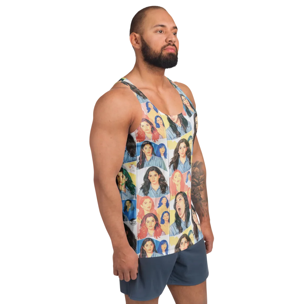 Denim Dreamgirls on Men's Tank Top — Right Front