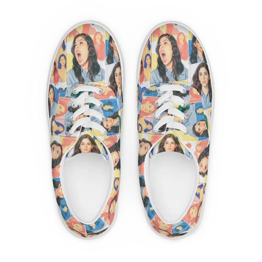 Denim Dreamgirls on Men's Lace-Up Canvas Shoes — Front